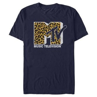 Giesswein Mens MTV Retro Cheetah Print Icon T Shirt in Navy Blue at Nordstrom, Size Xxx-Large