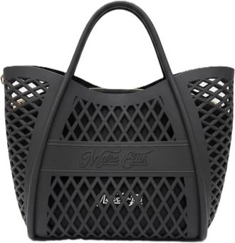 Marc Ellis Flat Basket M - Dames - Shoppers - Zwart - ONE Size - Katoen - Tassen