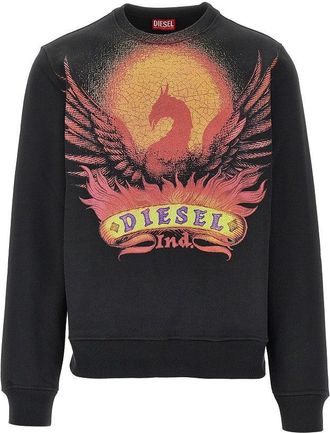 Diesel Phoenix print crewneck sweatshirt Man XL