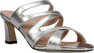 Cole Haan Alyse W26935 Sandals Womens Silver Metallic Leather ZOGG3156