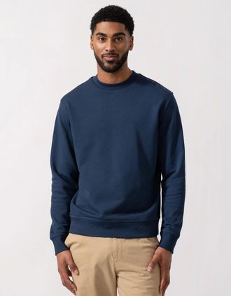 HUGO BOSS Mens BOSS Orange WeSmall Crew Sweatshirt - Open Blue 464 - Navy - Size: 42