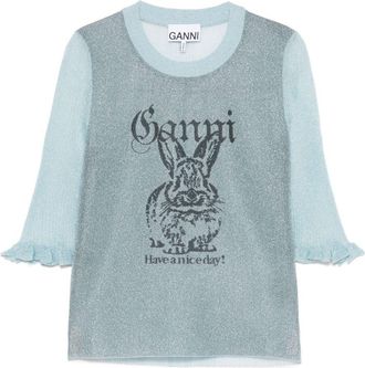 Ganni Bunny Crewneck Top