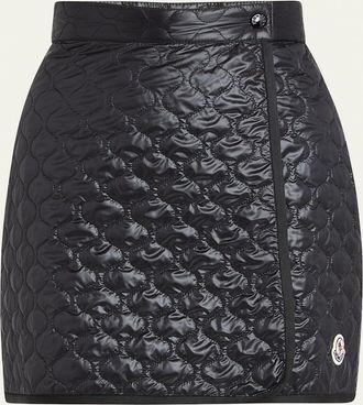 Moncler Geometric-Quilted Padded Mini Skirt