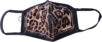 Dolce & Gabbana Dierenprint Stoffen Masker - Dames - Accessoires - Bruin - ONE Size - Accessoires