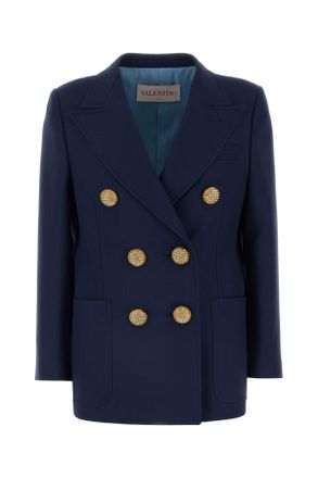 Valentino Garavani Womens Navy Blue Wool Blazer - Dark Blue - Size EU 36 (Womens)