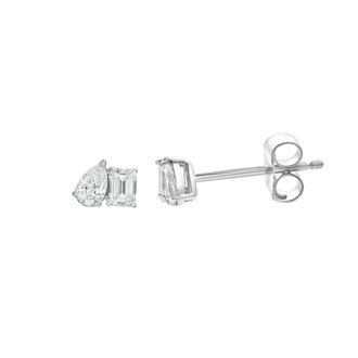 LuvMyJewelry Valessa 14K Gold Lab Grown Diamond Toi Et Moi Earrings - 0.4 Ct