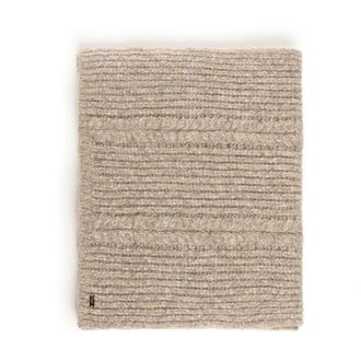 Fay Alpaca Blend Gebreide Sjaal - Dames - Wintersjaals - Beige - 2XS - Katoen - Accessoires