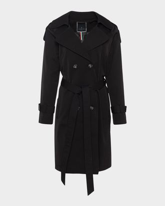 Gorski Lightweight Belted Double-Breasted Trench Coat