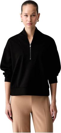 Joseph Ribkoff Zip Funnel Neck Sweatshirt - Dames - Vesten met rits - Zwart - S - Polyester - Hoodies & sweatvesten