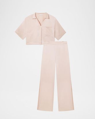 Lunya Washable Silk High-Rise Pant Set