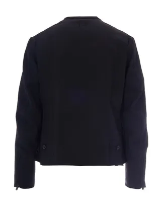 adidas Collarless Twill Jacket - Black