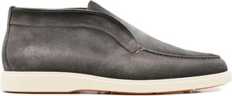 Santoni Desert Boot - Heren - Enkellaarsjes - Grijs - 41 1/2 EU - Leer - Schoenen