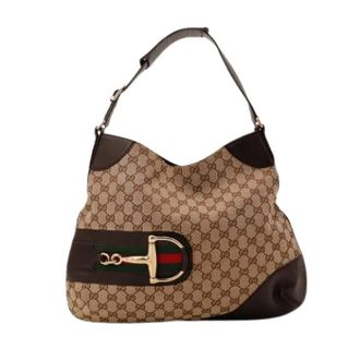 Gucci Pre-owned Shoulder Bags, female, Brown, Size: ONE SIZE Pre-owned Le Jackie Horsebit 1955
