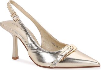 Berness Coraline Pointed Toe Slingback Pump in Gold at Nordstrom Rack, Size 8.5