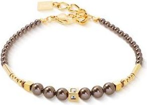 Coeur de Lion Shimmering Princess Pearls Gold Bracelet in Brown at Nordstrom, Size 8.25