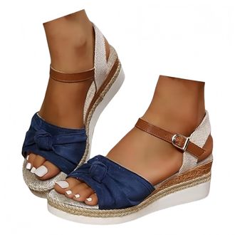 Generic Espadrilles Womens Wedges Orthopedic Sandals Orthopedic Sandals for Women Comfortable Platform Espadrille Shoes Dressy Summer Open Toe Ankle Strap Low