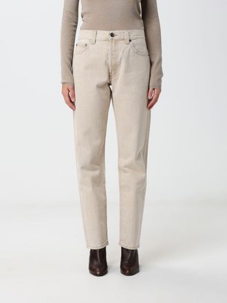 Khaite Jeans straight in denim di cotone a vita alta