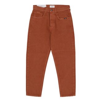 Amish Straight Trousers, male, Brown, Size: W30 Dark Beige Slim Fit Jeans