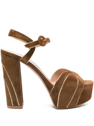 Gianvito Rossi 125mm platform sandals - Brown