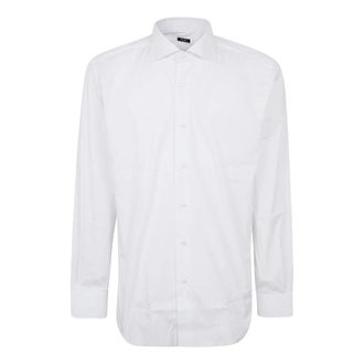 Barba Neck Shirt - Heren - Zakelijke Overhemden - Wit - 4XL - Katoen - Overhemden