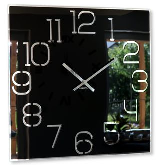OEM Reloj De Pared Digit Grande Negro De 50 Cm