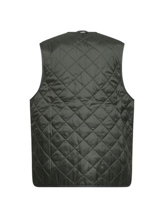 Barbour Diamond-Quilted Nylon Vest - Green