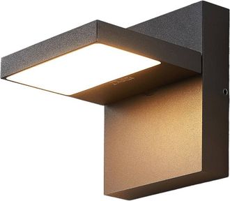 Lampenwelt.com Lampenwelt - Lucande L&aacute;mpara De Pared Led Exterior silvan En Negro Aluminio
