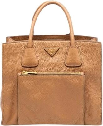 Prada Pre-owned Handbags, female, Brown, Size: ONE SIZE Pre-owned Vintage Satchel