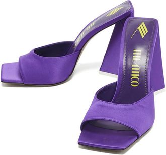 The Attico Sandali slides Devon con punta quadrata - Viola