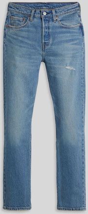 Levi's Womens Levis 501 Straight Leg Five Pocket Jeans in Historical Blue - Size 26W/32L