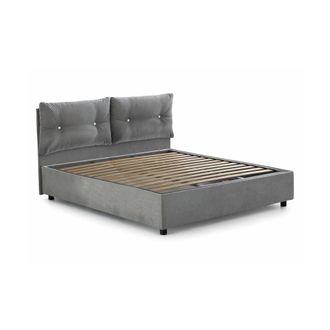 Talamo Italia Talamo Italia - Cama De Plaza Y Media Miriam, Cama Contenedor Con Revestimiento De Tela, 100% Made In Italy, Apertura Frontal, Adecuado Para Colch&oacute;n C