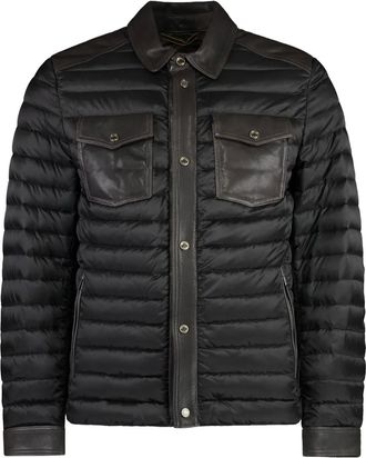 Moorer Crespi gewatteerd jack - Zwart