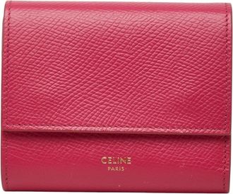 Celine Pink Leather Wallet (Tri-Fold) (Pre-Owned)