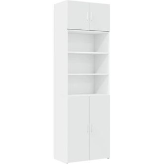 vidaXL Storage Cabinet White 70x42.5x225 cm Engineered Wood Vidaxl