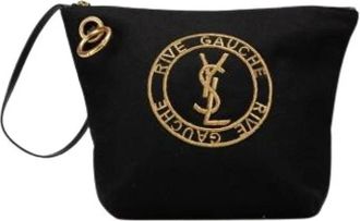 Saint Laurent Pre-owned Clutches, female, Black, Size: ONE SIZE Pre-owned Leather Clutch