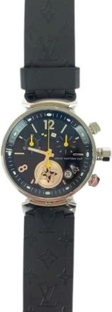 Louis Vuitton Pre-owned Watches, female, Black, Size: ONE SIZE Pre-owned Stainless Steel Watch