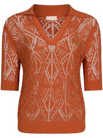 Liu Jo crochet-knit jumper - Orange