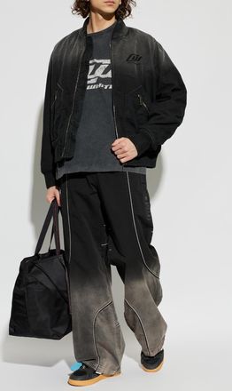 Off-white T-shirt With Printed Logo, Mens, Grey