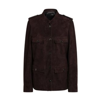 Prada Suede Jacket - female - Prada - Light Jackets - Brown - S - Jackets