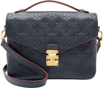 Louis Vuitton Blue Monogram Empreinte Pochette Metis (Authentic Pre-Loved)