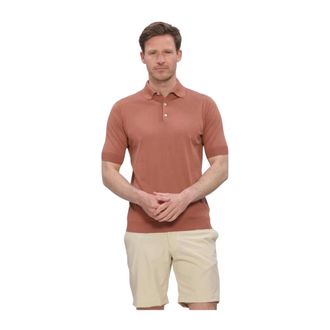 FILIPPO DE LAURENTIIS Tops, Heren, Bruin, XL, Katoen, Polo Mc