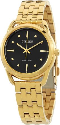 Citizen Eco-Drive Dress Classics Black Dial Ladies Watch FE7092-50E