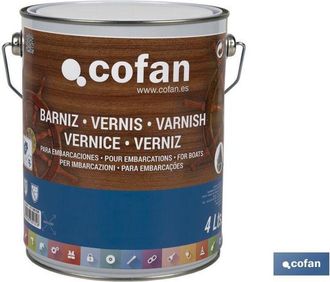 cofan Barniz Para Embarcaciones Incoloro 4 L, Barniz Para Embarcaciones Fabricado Con Resinas Alqu&iacute;dicas Largas En Aceite. Una De Sus Ventajas Es Que Cuenta