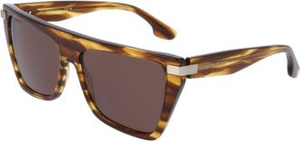Victoria Beckham Brown Acetate Womens Sunglasses