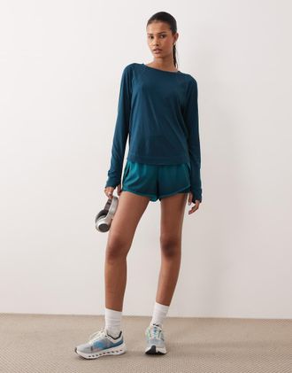 Sweaty Betty Get Set - Pantaloncini 2-in-1 multi-train verde sfumato