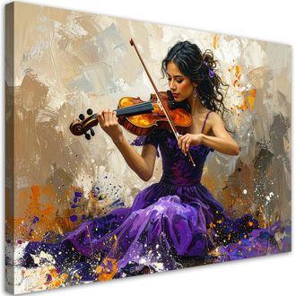 Feeby Impresi&oacute;n De Imagen Mujer Tocando El Viol&iacute;n 100x70