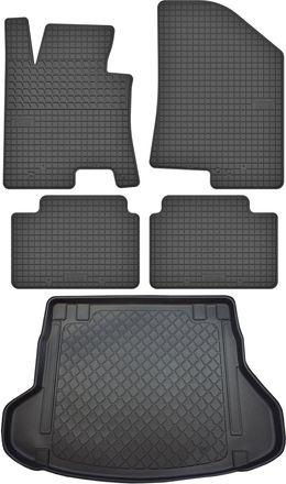 OEM Hyundai I30 Ii Gd Cw Kombi De 07.2012 A 06.2017 Set - Alfombrillas De Goma Para Coche + Alfombrilla Para Maletero