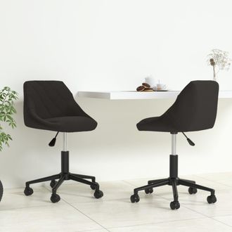 vidaXL Vidaxl - Sillas De Comedor Giratorias 2 Uds Terciopelo Negro
