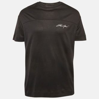 Emporio Armani Black Printed Jersey T-Shirt