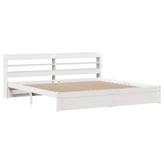 Berkfield Home Beautiful Bed Frame with Headboard without Mattress White 200x200 cm